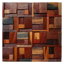 3D Effect Matte Floor Solid Wooden Wall Mosaic Tiles for Wall Decora